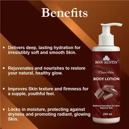 bon austin Chocolate Body Lotion 200ml | Deep Cocoa Butter Moisturizer for Dry Skin image 3