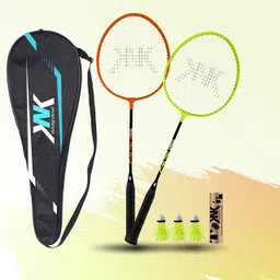 Aluminium Badminton Pack Of 2 With 3 Nylon Shuttle With Rackets Bag Badminton Kit-image-7