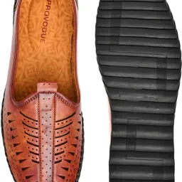 provogue Men’s Handmade Sole Stitch Loafers | Synthetic Leather Party Wear Shoes Loafers For Men image 3