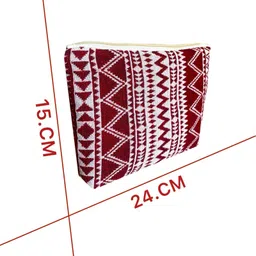 crop moon Women Red Cosmetic Bag image 3