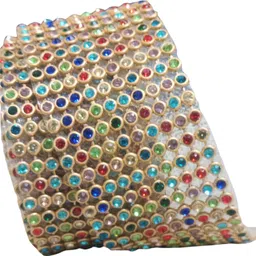 lecraft Self Adhesive Multi colour 1.25m Rhinestone Roll for Craft & Decoration-picture-39