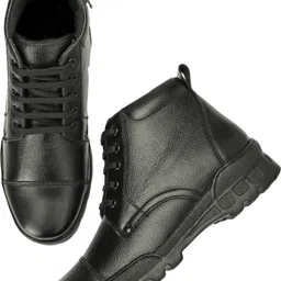 shozen PURE LEATHER Police army good looking Boots Boots For Men-picture-26