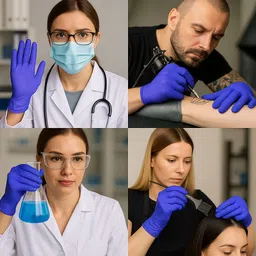 glovery Blue Nitrile Safety Gloves | Powder Free, Tear Resistant & Waterproof, Small Nitrile Safety Gloves image 5