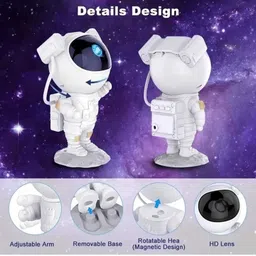 uzala Night lamp, Robot Lamp 360° Adjustable Head Night Lamp world Table Lamps Lamp Shade image 2