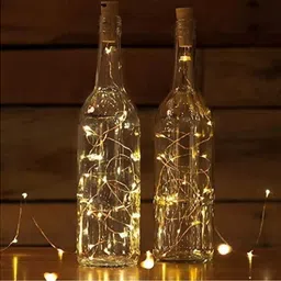 vedzme 20 LEDs 2.03 m Yellow Steady Bottle Rice Lights image 5