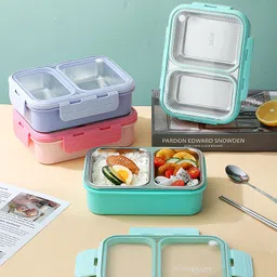 better buy Elegant 100% Leak-proof Bento 2 Containers Lunch Box image 4