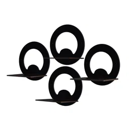 Round (Set of 4) Engineered Wood Wall Hanging Planter by Random image 3