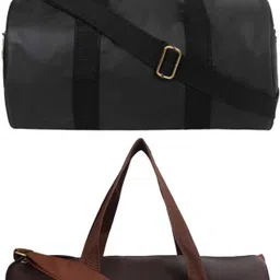 monvelli 20 L Gym Duffel Bag - GYM DUFFLE BAG FOR INDOOR OUTDOOR SPORTS - Black, Brown-picture-28