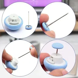 Newvent Cotton Blanket Needle Non-Slip Blanket Quilt Holder Fixing Bed Sheets Clips 3 X 3 CM Cotton + ABS Bed Sheets Clips Quilt Fixer Socks Mattress Coversand Stylish Double Sided Pin image 2