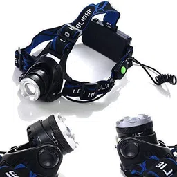 VIPREKHO High Power Long Range LED Zoom Head Lamp Head Light Atomic Beam Rechargeable Head Torch Water Resistant for Camping/Cycling/Caving and More | 1 pcs image 5