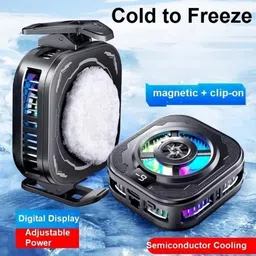PAPLAJ ENTERPRISES NEW_SL39_ Phone Cooler for Instant Cooling, Extra Clamp for Better Compatibility 1 Fan Ergonomic Cooling Pad image 2