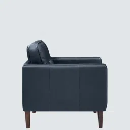 timberly Shlok Leatherette Arm Chair In Blue Colour image 5