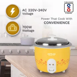 kutchina Adora Non Stick Electric Rice Cooker with Steaming Feature image 3