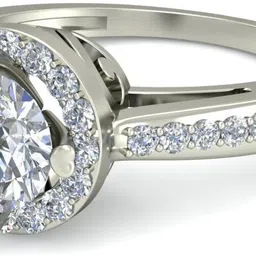 avsar AVR867WB 14kt Cubic Zirconia White Gold ring image 5