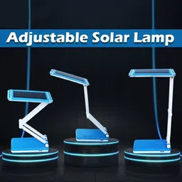 akr Powerful Recahrgeable LED Lamp With Attached Solar Panel 36 SMD Desk lamp Study Lamp image 4