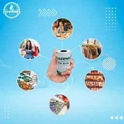 supermax Thermal Paper Roll 56 mm x 15 Mt For Billing Machines 48 GSM 20 Rolls Thermal Cash Register Paper image 3