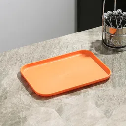 sugaalsu Wheat Straw Unbreakable Rectangular Tray, Lightweight Durable Tray, Reusable_N Tray image 2