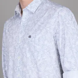 arrow Men Slim Fit Printed Cut Away Collar Casual Shirt image 5