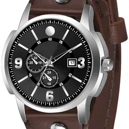 szn Analog Watch - For Men VIN 3D Black brown strapSZNNKK image 2