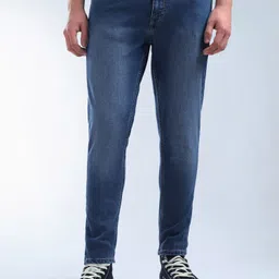 flying machine Men Relaxed Fit Mid Rise Blue Jeans image 5