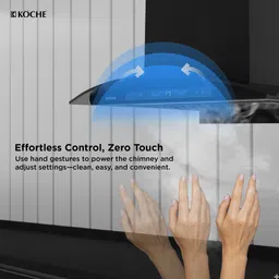 koche ENZO 60 CM BLDC Auto Clean Wall Mounted Black 1450 CMH Chimney image 4