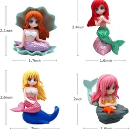 mistletoe Tiny Mermaid Miniature set Any shape 2pcs Home Decor, Best for Planted fish tank Laterite Planted Substrate image 3