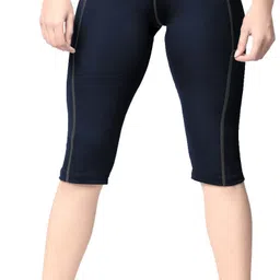 Gym Sports Yoga Capri Slim fit Women Blue Capri-image-20