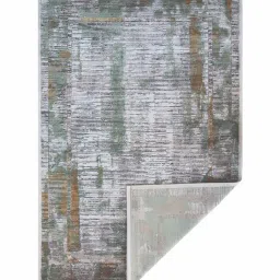 apco Brown Abstract Polypropylene 9 ft x 12 ft Machine Made Carpet image 5