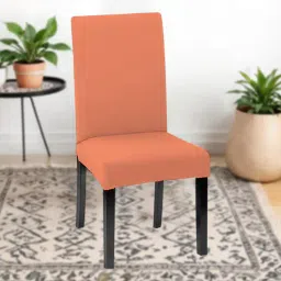 hotkei Peach Polycotton Solid 14x18 Inches Chair Covers (1 piece)-picture-34
