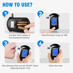 digimetrix High Precision Professional Alcohol Concentration Tester AT 818 Breath Analyzer Analytical Scale image 2