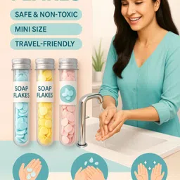 we ensign Tube 6 Bottles of Disposable Hand Wash Cleaning Paper Soap,Travel Soaps image 3