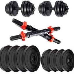 tucker fitness 10KG PVC Dumbbell Set Kit with 4x2.5KG Plates & Pair of Dumbbell Rods Fitness Accessory Kit Kit-picture-10