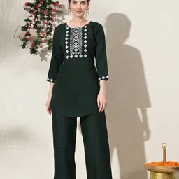 dinru Women Viscose Rayon Kurta Pant Set-picture-16