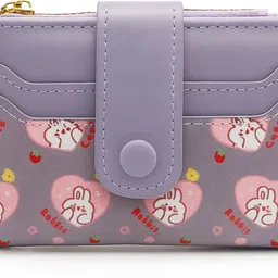 Women Casual Purple Genuine Leather Wallet-image-3