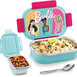 pratap Power Lunch Kids Steel Insulated (With Separate 130ml Box) 2 Containers Lunch Box-picture-10