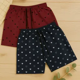 payaltextile Pack of 2 Printed Women Multicolor Regular Shorts-picture-26