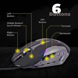 ZEBRONICS Optimus Gaming Keyboard Mouse Combo Wired USB Standard Gaming Keyboard Compatible with Desktop, Laptop, Mac stand support,multimedia_keys,Optimus image 3