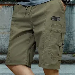 tyrell Solid Men Green Cargo Shorts-picture-12