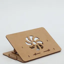 shribalajiarts Engineering Wood Multipurpose Foldable Laptop Table In Natural Finish image 5