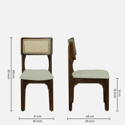 woodsworth from pepperfry Gistel Sheesham Wood 6 Seater Dining Set With Bench In Scratch Resistant Provincial Teak Finish image 4