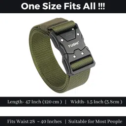tushi Men Green Nylon Belt image 3