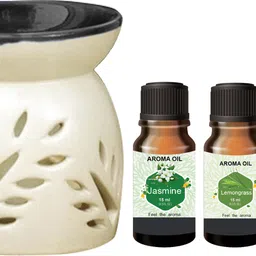 PEEPRESION Black Top Diffuser With Jasmine, Lemongrass, Sandalwood Aroma Oils (15ml Each) Uses For Bathroom, Office, Study Table, Studio, Dinning Table, Meeting Room Diffuser-picture-33