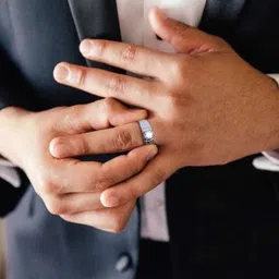 Zarkan 925 Hallmarked Men's Silver Ring With Classic Diamond Sterling Silver Cubic Zirconia Rhodium Plated Ring image 2