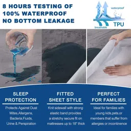 rakhi home décor King Size Fitted Terry Cotton Breathable, Stretchable, Waterproof Mattress Cover image 4