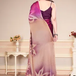 superlaxmi Floral Print, Self Design Bollywood Chiffon, Georgette Saree image 2