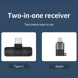 gadgetswear Combo With K8 Wireless Mic & Mobile Stand for Youtubers, Type-C & iphone Support Microphone image 3