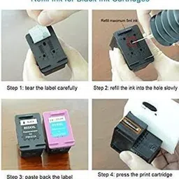 Ang INK Syringe & Gloves FOR 805, 682, 678, 802, 901, 818,22, 27, 46, 56, 57, 680 Black Ink Cartridge image 4