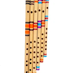 maga mart Set of 6 flutes all scale+ sharp with all size and colors Bamboo Flute Bamboo Flute-picture-19