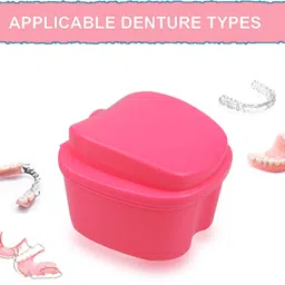 dentosmile Denture Boxes, Orthodontic Mouth Guard /Teeth Storage Box in Pink Color (1) Teeth Whitening Kit image 5