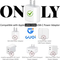 GUOi iPhone Charger USB-C Power Adapter Case for 18W-20W Charger 3D Cartoon Design Cable Protector image 5